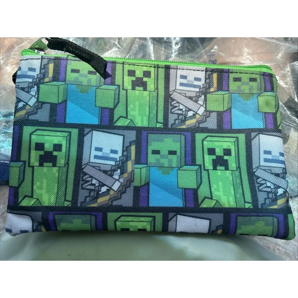 Minecraft Creeper Zombie Wither Kids Pencil Or Supply Bag